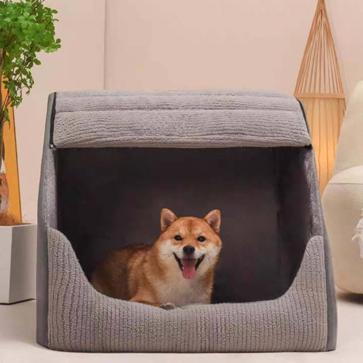 SnuggleHome • Cozy & Warm Enclosed Bed for Dogs - Dog Bed - BowLift