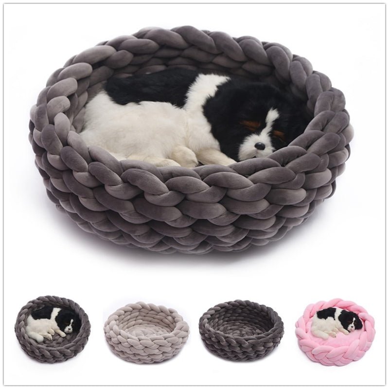 BowLift | SNUGWOOL – Soft Woolen Basket for Pets with High Edge Support