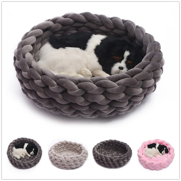 BowLift | SNUGWOOL – Soft Woolen Basket for Pets with High Edge Support