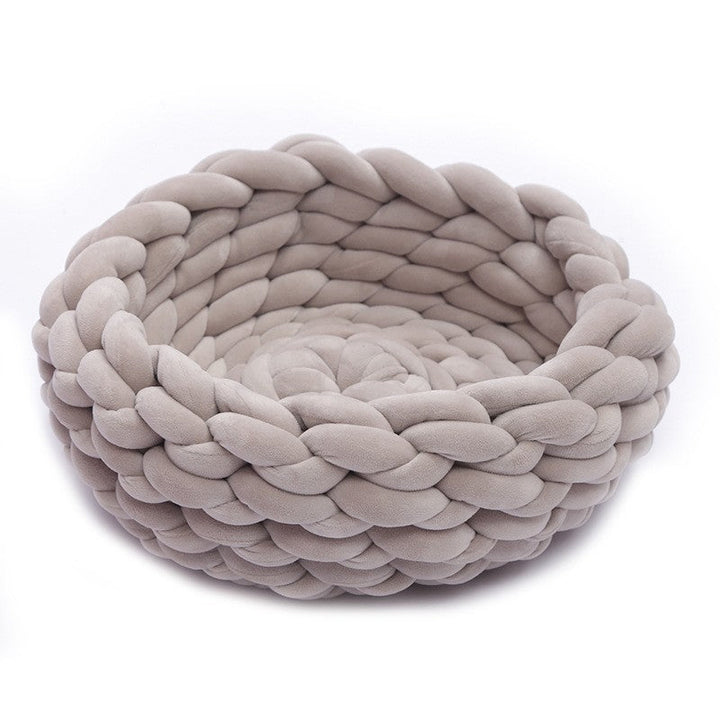BowLift | SNUGWOOL – Soft Woolen Basket for Pets with High Edge Support