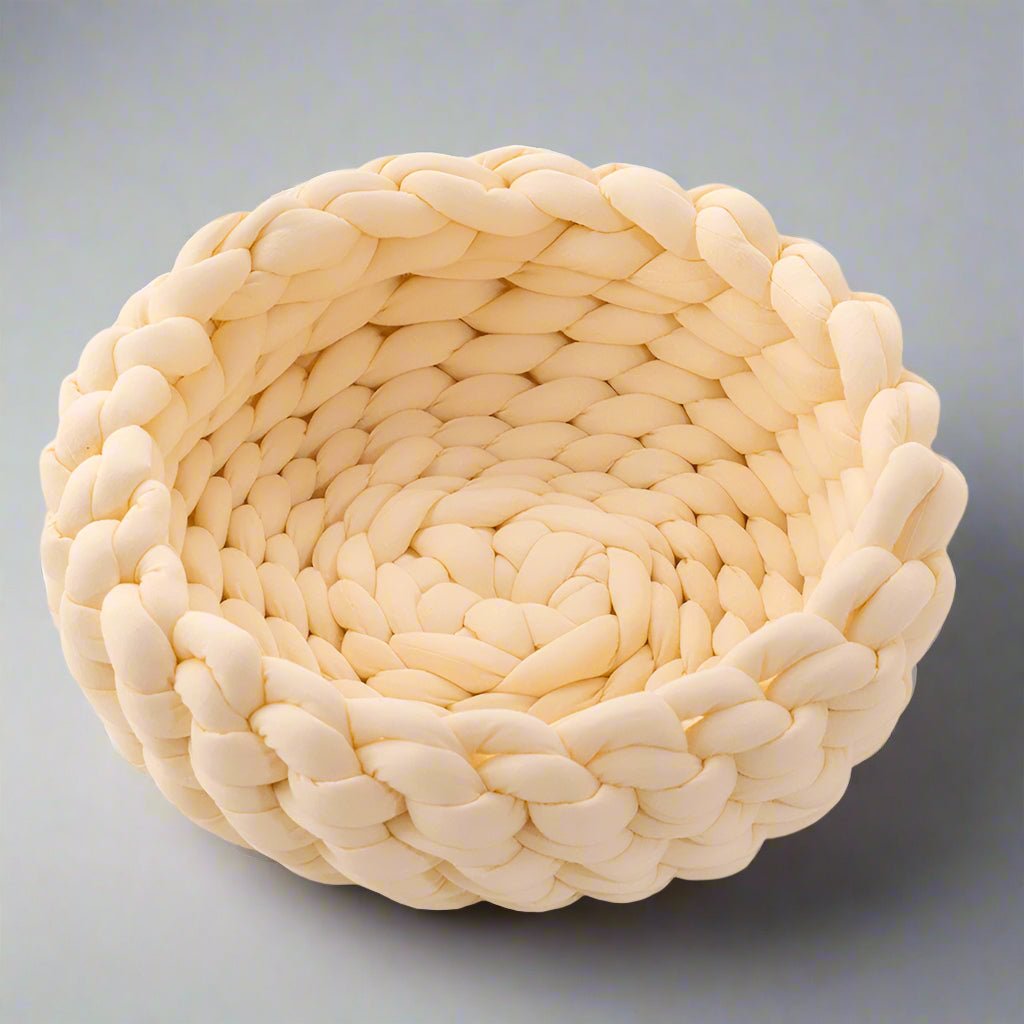 BowLift | SNUGWOOL – Soft Woolen Basket for Pets with High Edge Support
