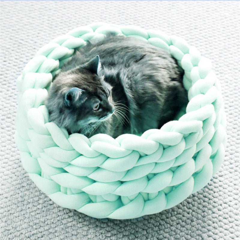 BowLift | SNUGWOOL – Soft Woolen Basket for Pets with High Edge Support