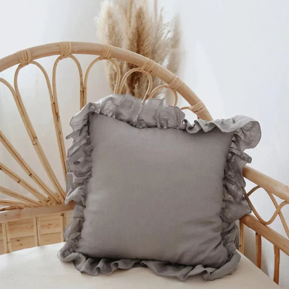 BowLift | Soft Linen Ruffle Pillowcase