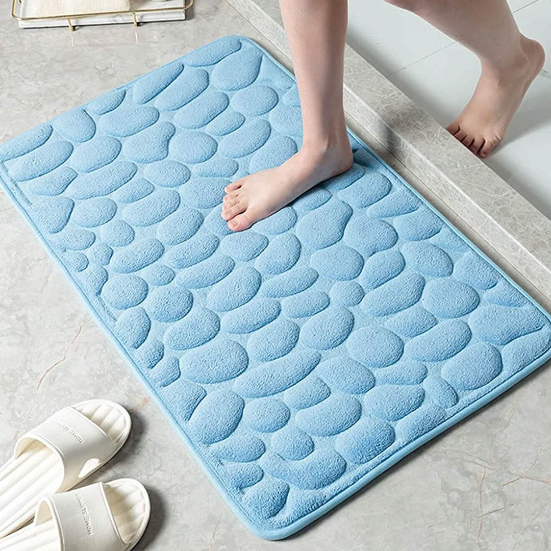 BowLift | Soft Memory Foam Non-Slip Headstone Pattern Bath Mat