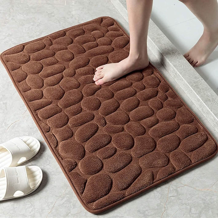 BowLift | Soft Memory Foam Non-Slip Headstone Pattern Bath Mat