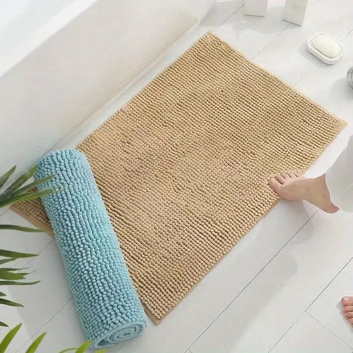 BowLift | SOFTDRY – Chenille Microfiber Bath Mat with Non-Slip Base