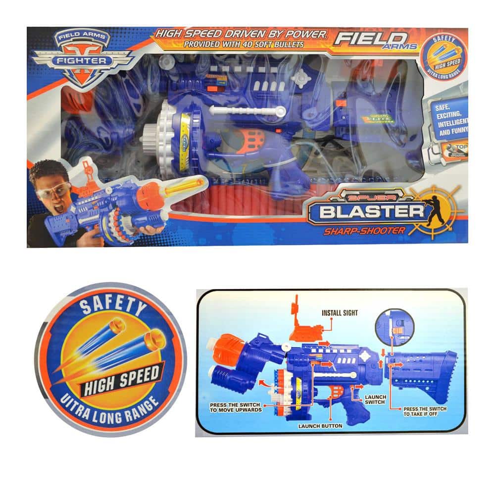 Fully automatic soft bullet gun incl. 40 arrows/darts | Bowlift