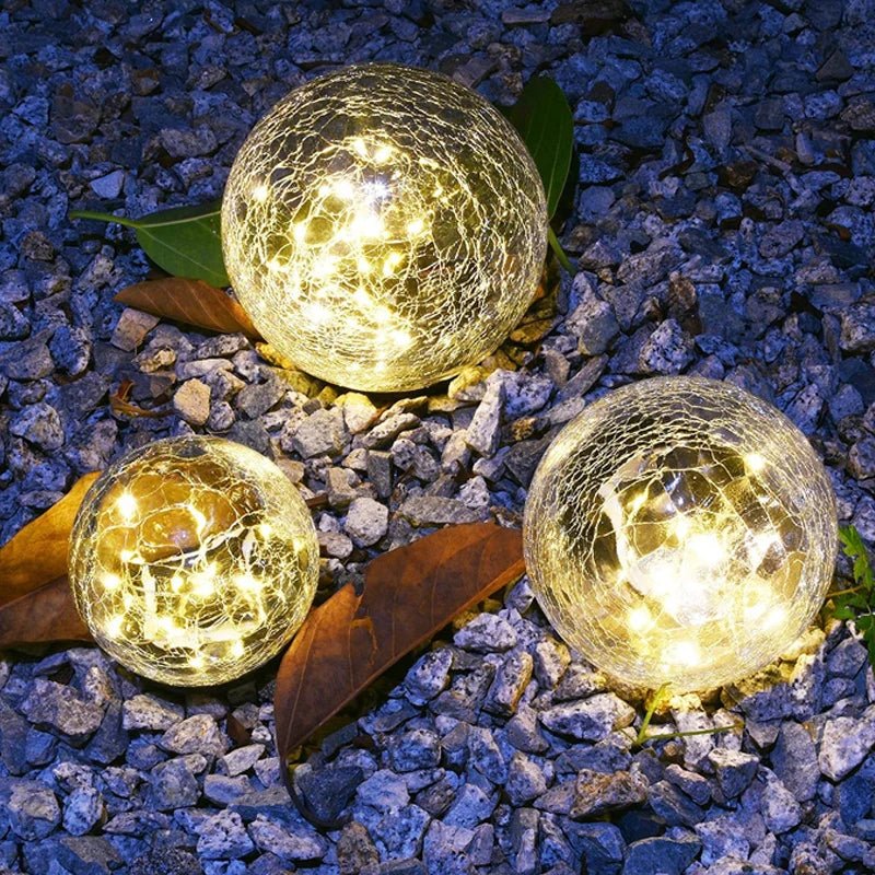 Solar Cracked Glass Globe Bowlift