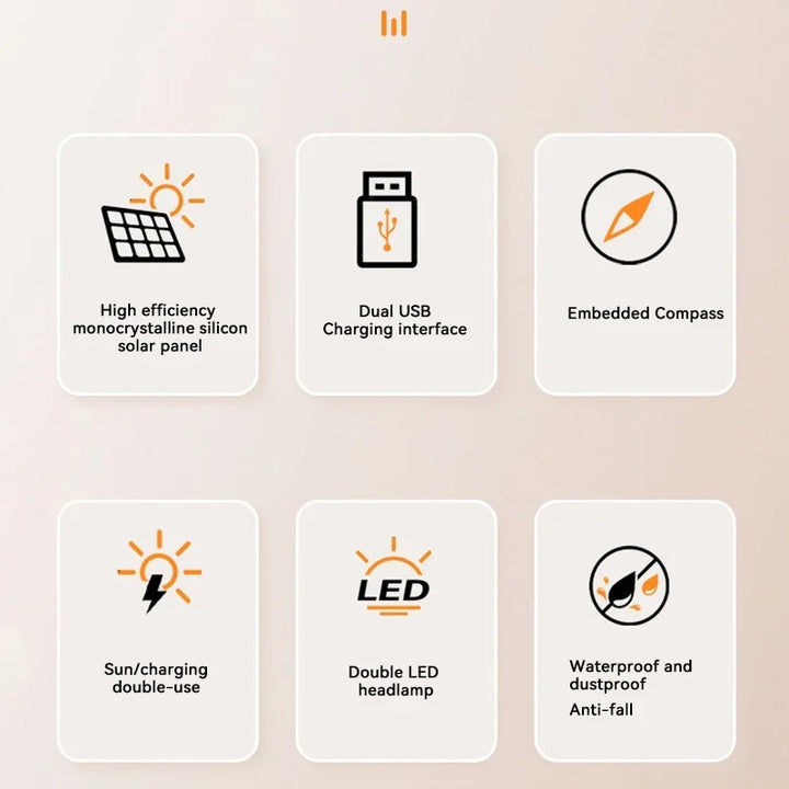 BowLift | Solar Energy Power Bank with Flashlight - SolarCharge Pro