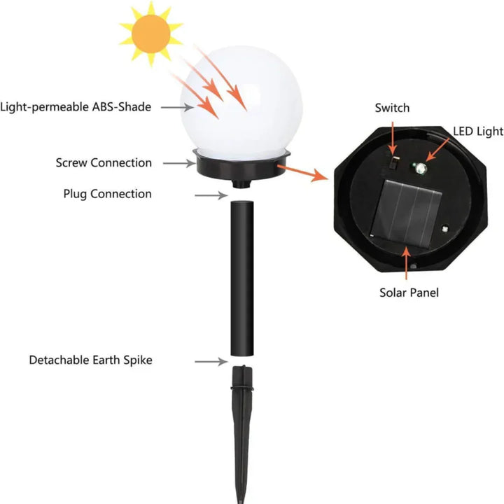 BowLift | Solar Garden Lights with Waterproof Globe Design