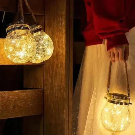 Solar Glass Globe Lantern Bowlift