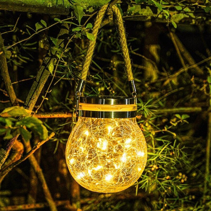 Solar Glass Globe Lantern Bowlift
