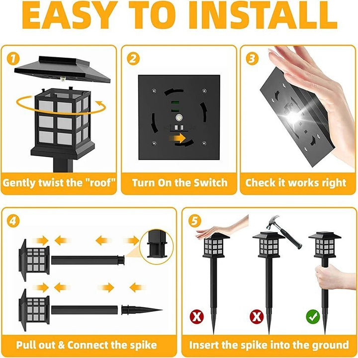 Solar LED Pathway Lanterns Bowlift