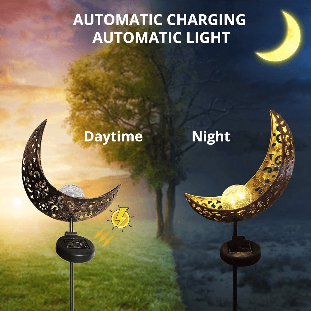 Solar Outdoor Half-Moon Light Bowlift