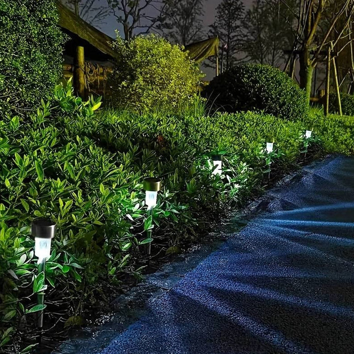 LED solar cell lamps on spikes - Black 10 pcs. | Bowlift