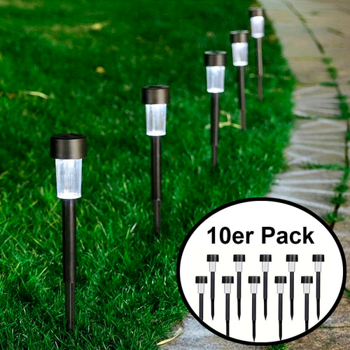 LED solar cell lamps on spikes - Black 10 pcs. | Bowlift