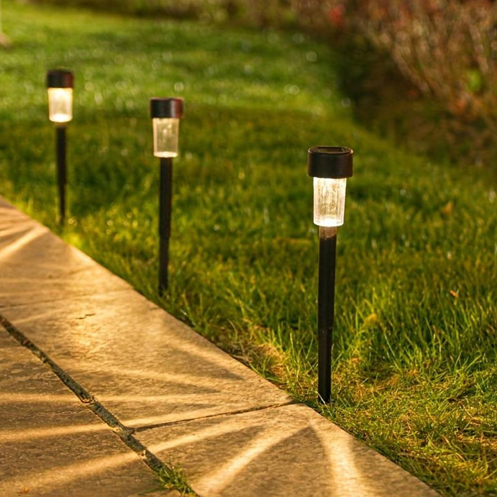 LED solar cell lamps on spikes - Black 10 pcs. | Bowlift