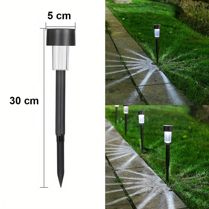 LED solar cell lamps on spikes - Black 10 pcs. | Bowlift