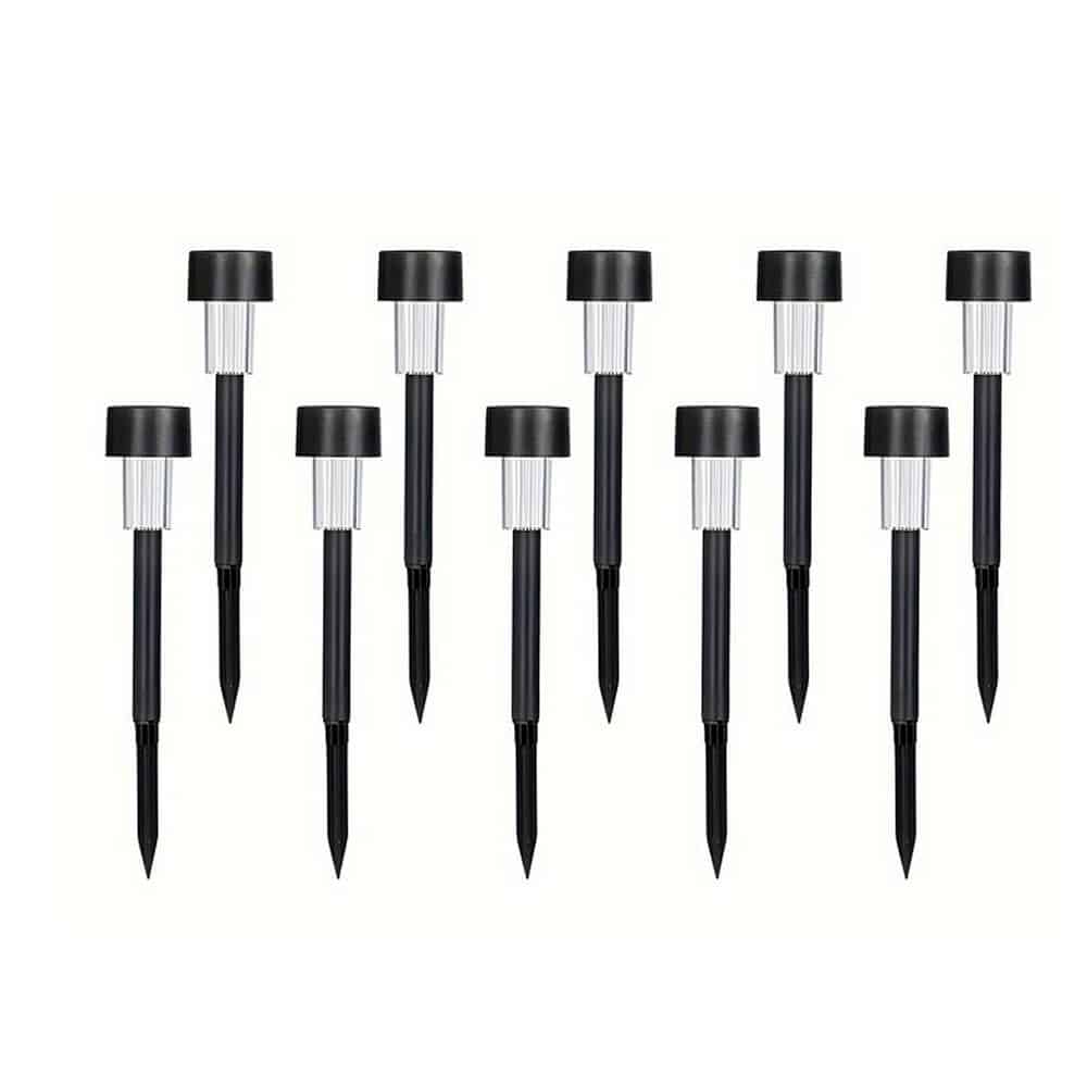 LED solar cell lamps on spikes - Black 10 pcs. | Bowlift