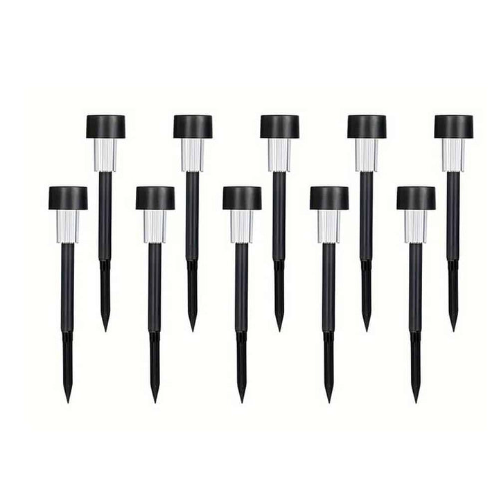 LED solar cell lamps on spikes - Black 10 pcs. | Bowlift