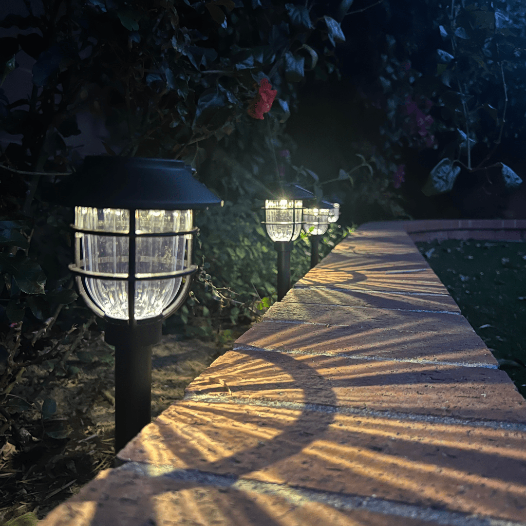 BowLift | SOLARSPIKE – 2 Pack Solar Powered Pathway Lights for Outdoor Garden Illumination
