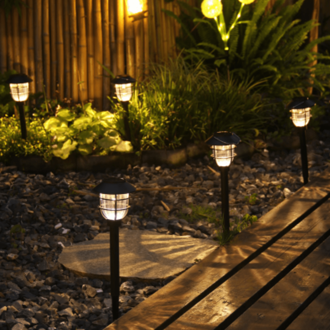 BowLift | SOLARSPIKE – 2 Pack Solar Powered Pathway Lights for Outdoor Garden Illumination