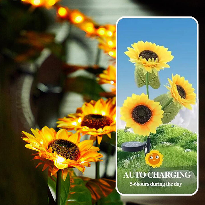 Solar-Sunflower-Garden-Lamp 80 cm | Bowlift