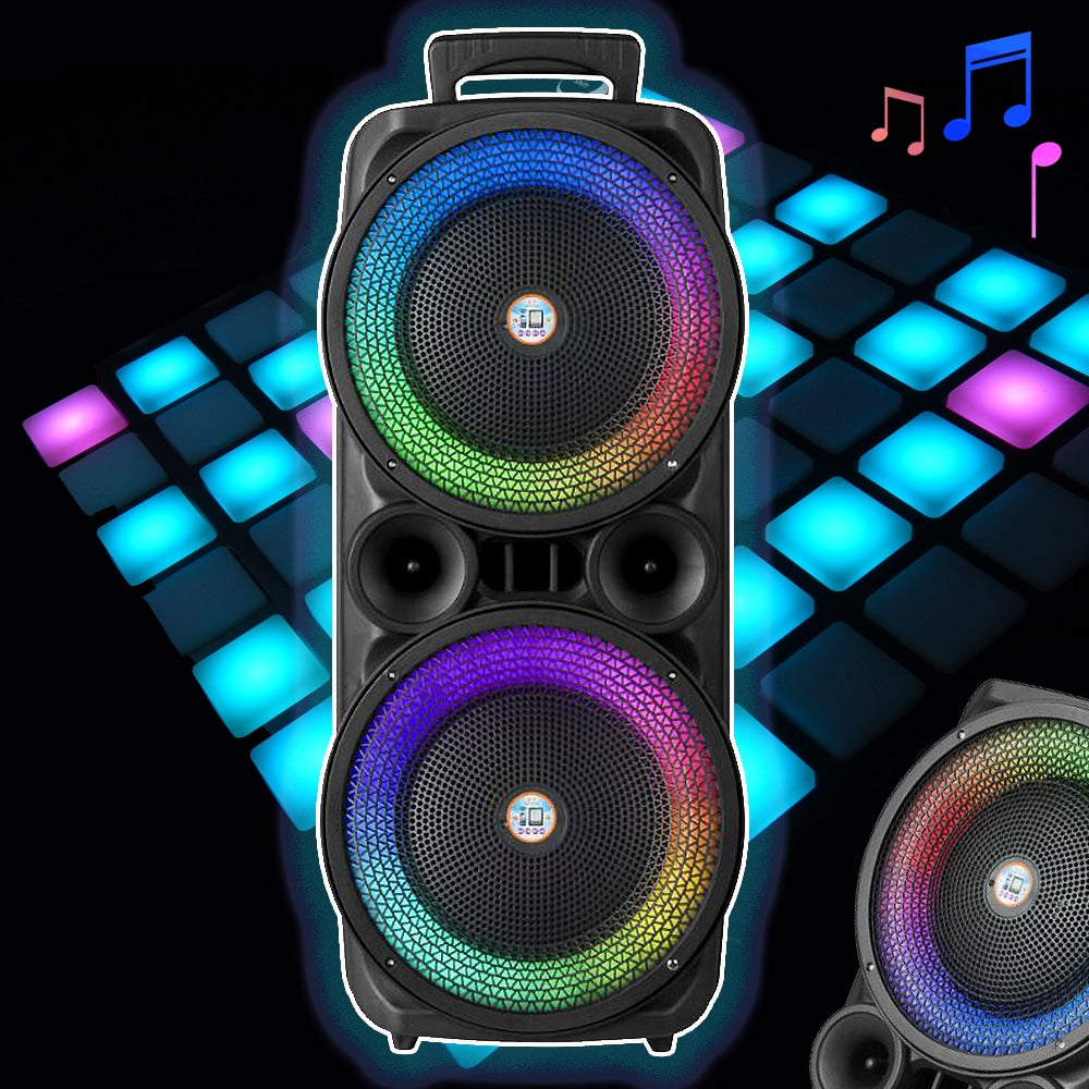 Soundbox 2 x 8" - LED lighting, microphone and remote control | Bowlift