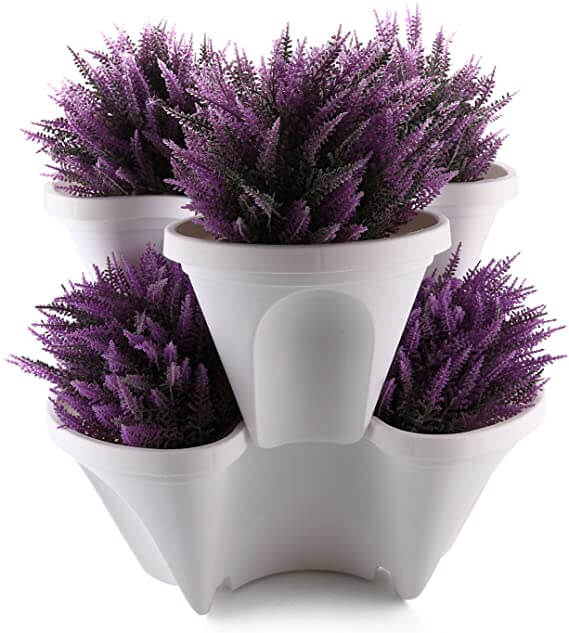 BowLift | Space-saving Stackable Plant Pots - StrawberryStack