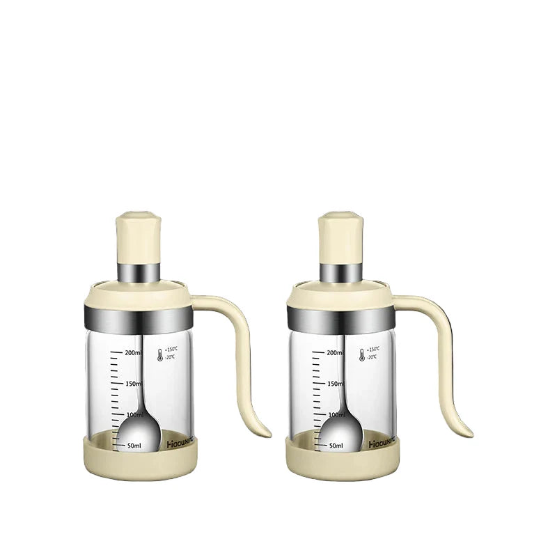 Spice Seasoning Bottle Kitchen Glass Transparent Bottle With Spoon | Bowlift