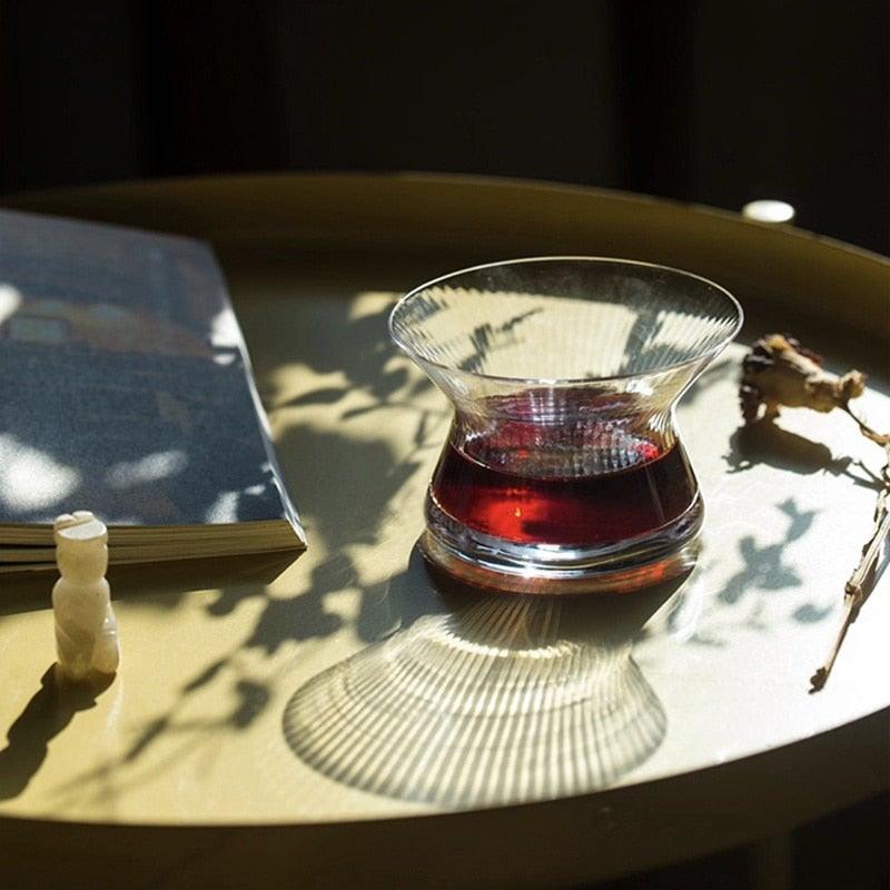 BowLift | Rotating Mirror Glass - Rotating Whiskey Drinking Glass