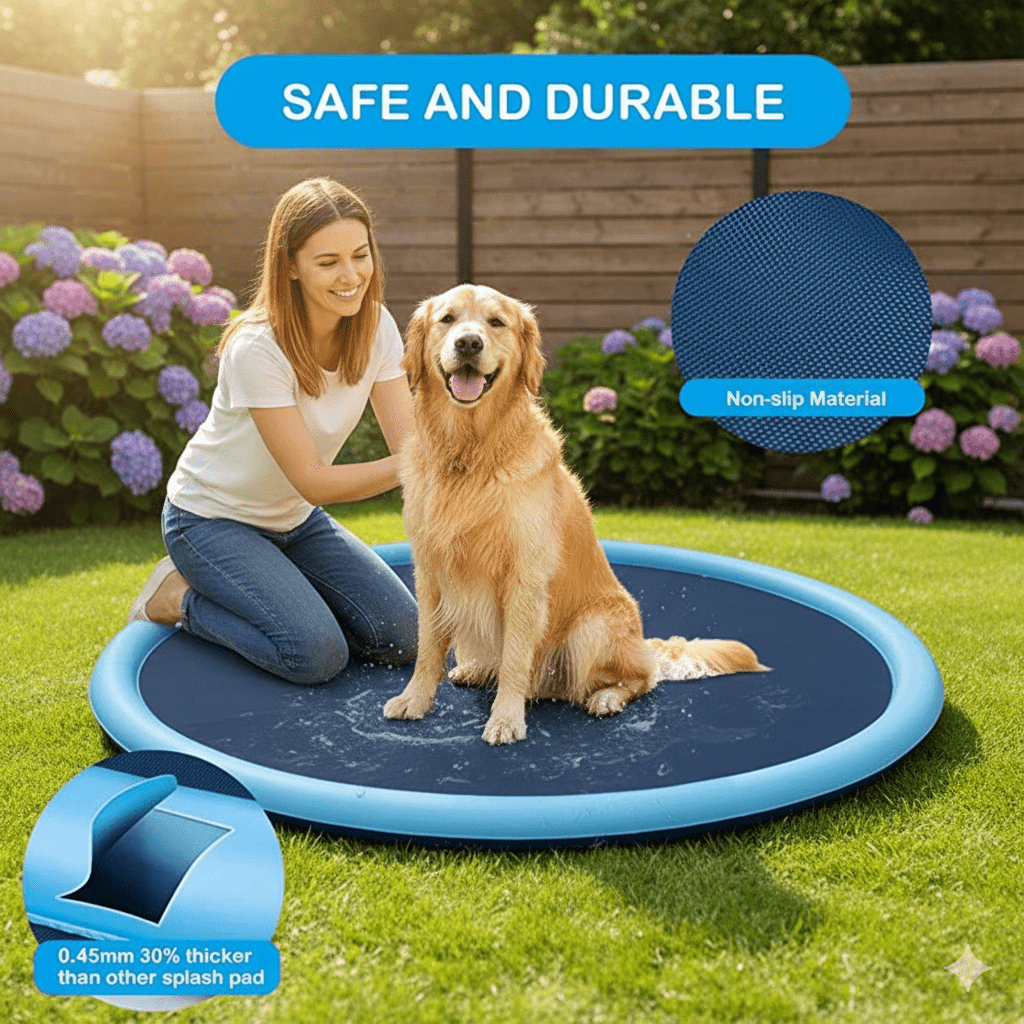 BowLift | SPLASHZONE – Interactive Water Pad for Dogs with Sprinkler Cooling Fun
