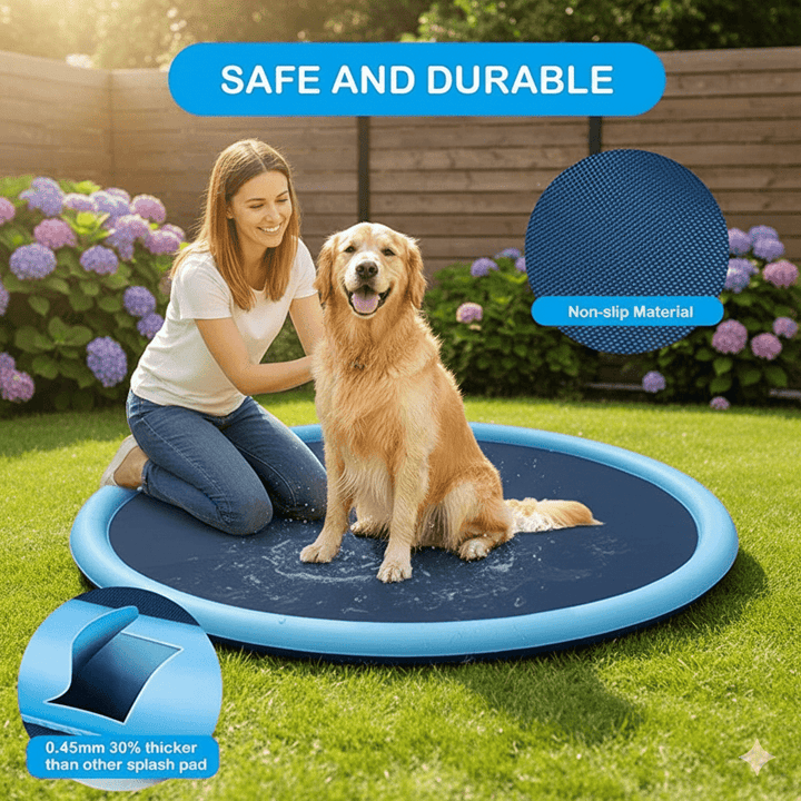 BowLift | SPLASHZONE – Interactive Water Pad for Dogs with Sprinkler Cooling Fun