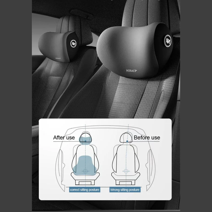 BowLift | [Creative gift] Neck and waist pillow for the car headrest