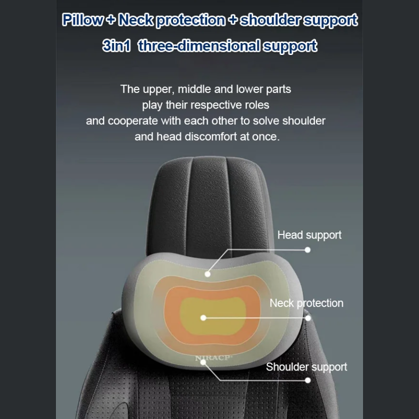 BowLift | [Creative gift] Neck and waist pillow for the car headrest
