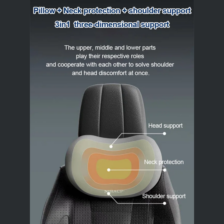 BowLift | [Creative gift] Neck and waist pillow for the car headrest