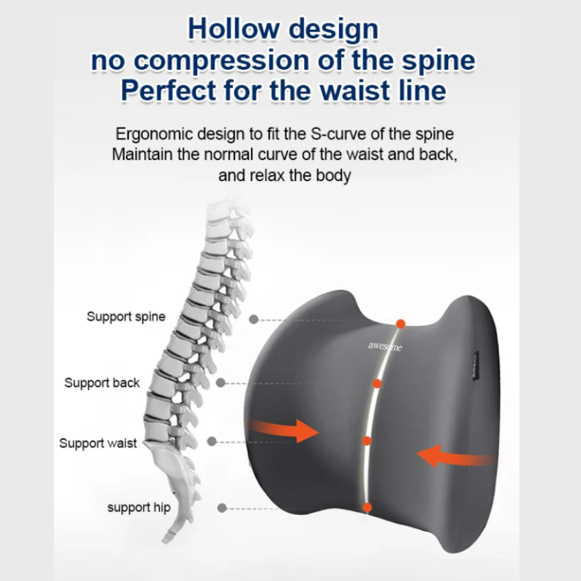 BowLift | [Creative gift] Neck and waist pillow for the car headrest