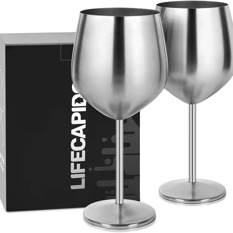 BowLift | 500ml Stainless Steel Wine Glasses
