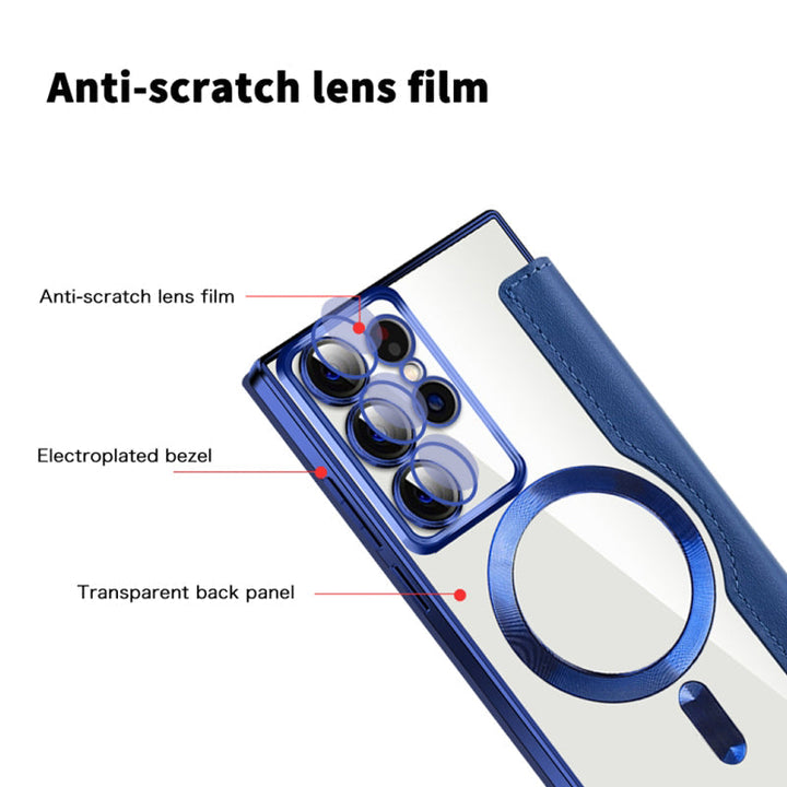 Magnetic Samsung Flip Case | Leather Look with Card Slot