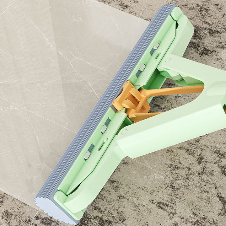 BowLift | Absorbent Folding Squeeze Sponge Mop with Brush