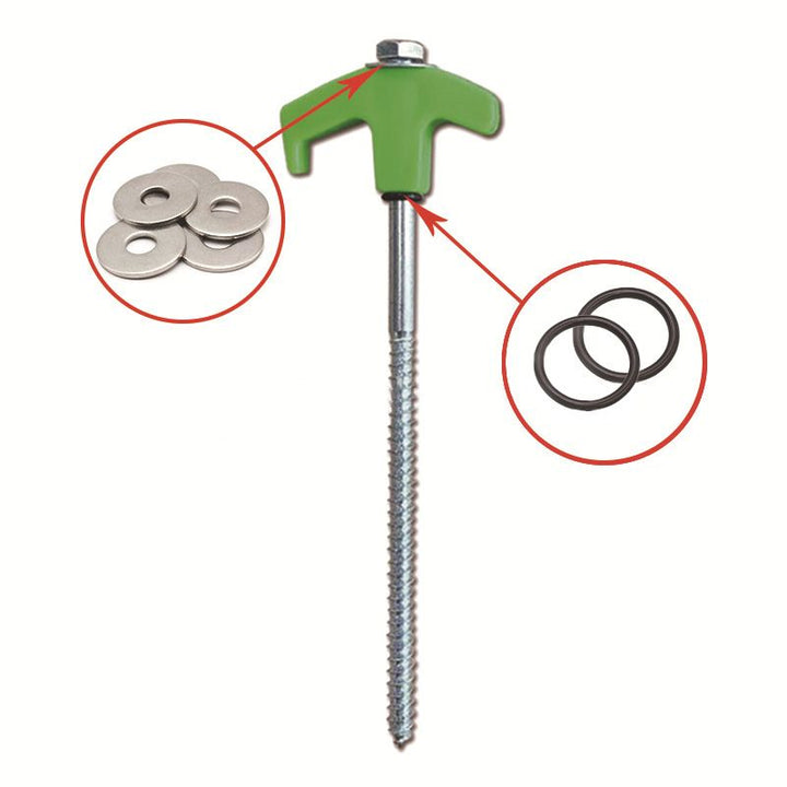 BowLift | Tent pegs that can be screwed into the ground