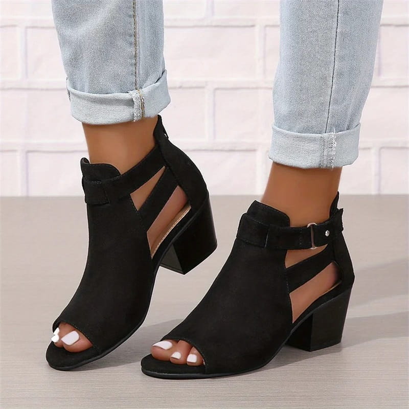 BowLift | Women's Retro Sandals with Block Heel