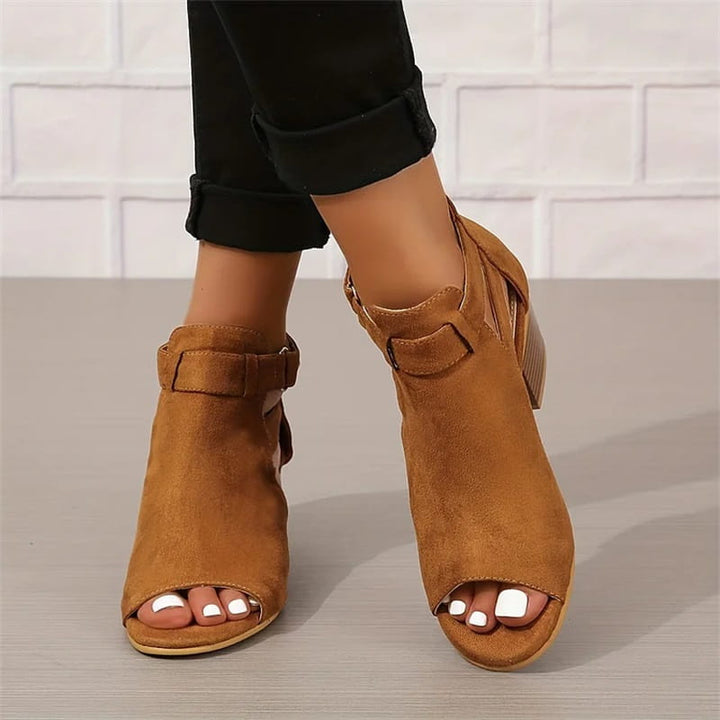 BowLift | Women's Retro Sandals with Block Heel