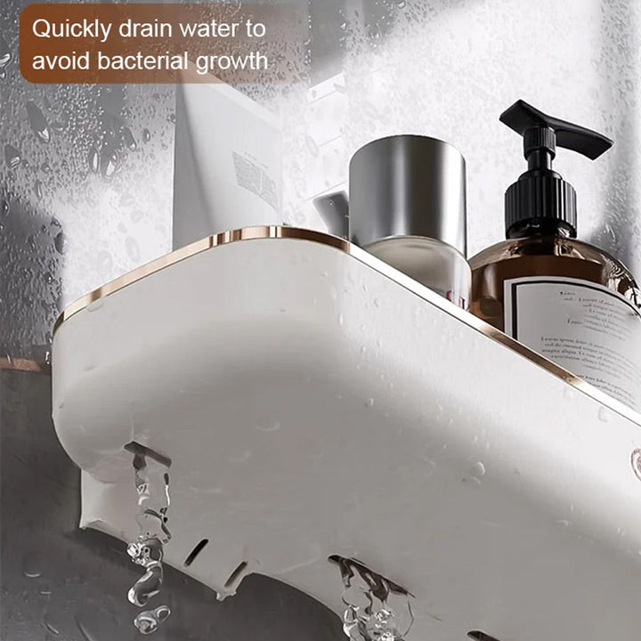 BowLift | No-Punch Wall Mounted Bathroom Storage Shelf