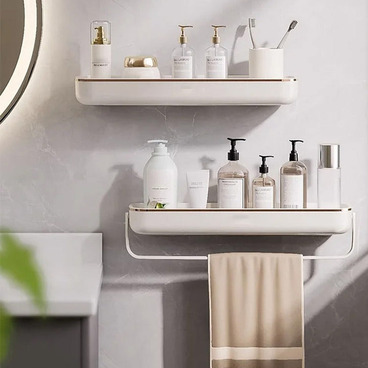 BowLift | No-Punch Wall Mounted Bathroom Storage Shelf