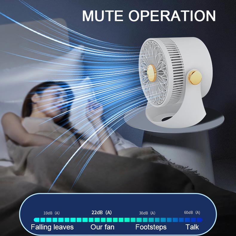 Hurricane Cannon High-Speed Circulating Wall-Mounted Desk Fan | Bowlift