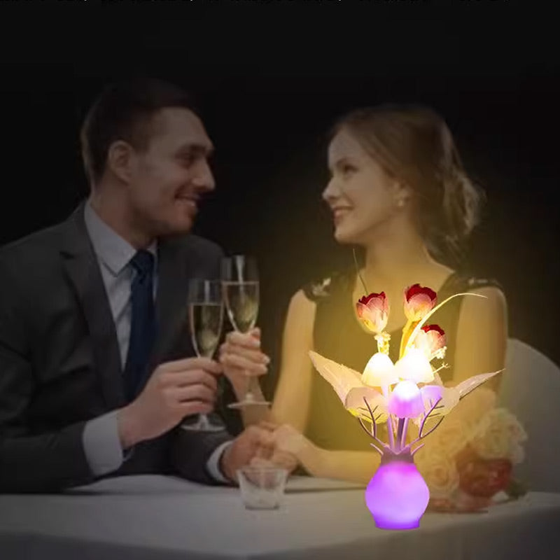 BowLift | LED night light in the form of simulated flowers with intelligent control for the bedroom