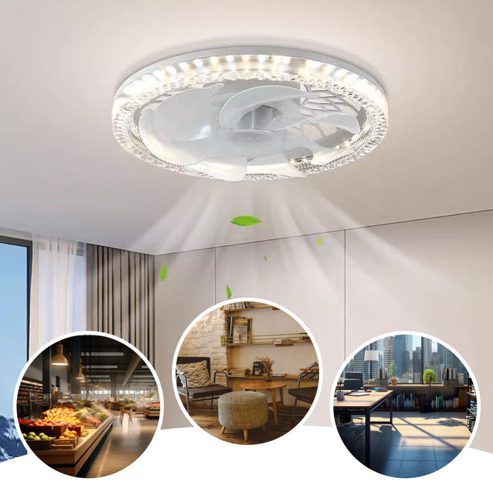 2-in-1 Mute Adjustable Fan Light with Remote Control | Bowlift