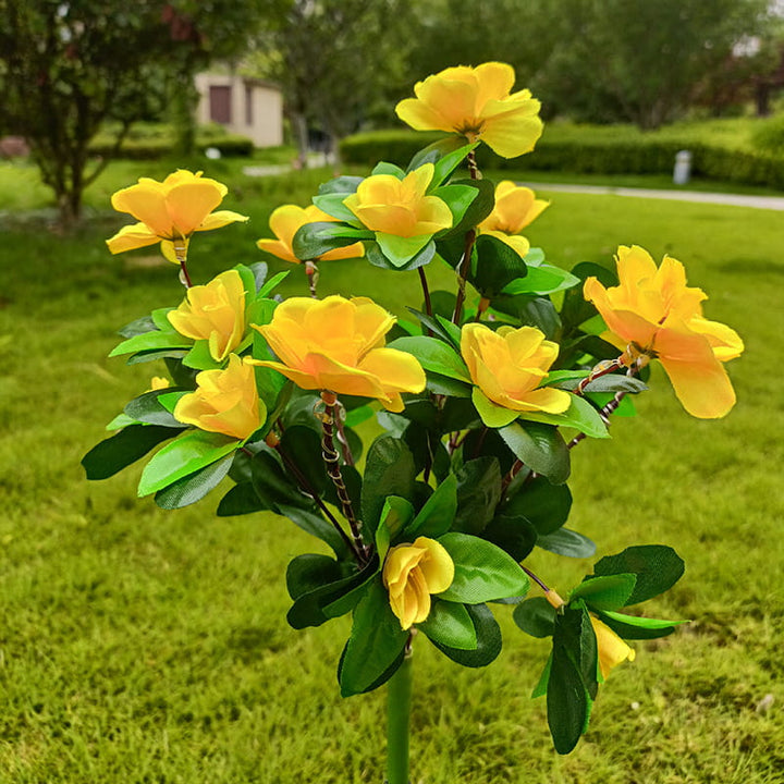 BowLift | Solar lamp with simulated azalea flower and ground stake