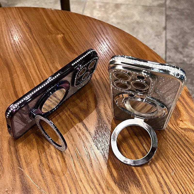 BowLift | Phone Case with Mirror Magnetic Stand Glitter